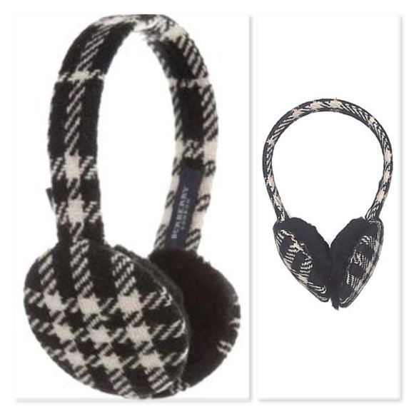 Burberry Accessories - Burberry Black/Ivory Earmuffs